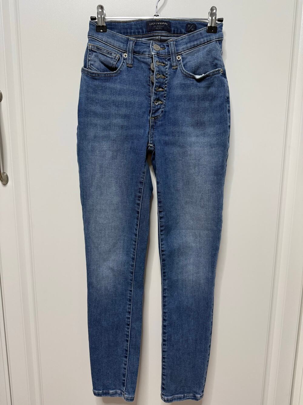 Lucky Brand High Rise Crop Bridgette size 0/25 button fly denim jeans